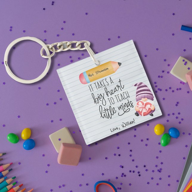 Llavero Apreciación del profesor con corazón (Subido por el creador)