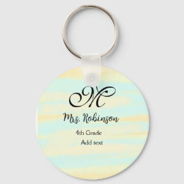 Llavero apreciación del profesor de acuarcolía azul amaril