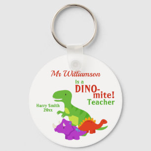 Llavero Apreciación del profesor de dinosaurios Dino-mite
