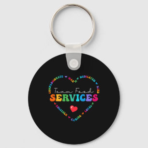Llavero Apreciación por los servicios de comida de equipo 