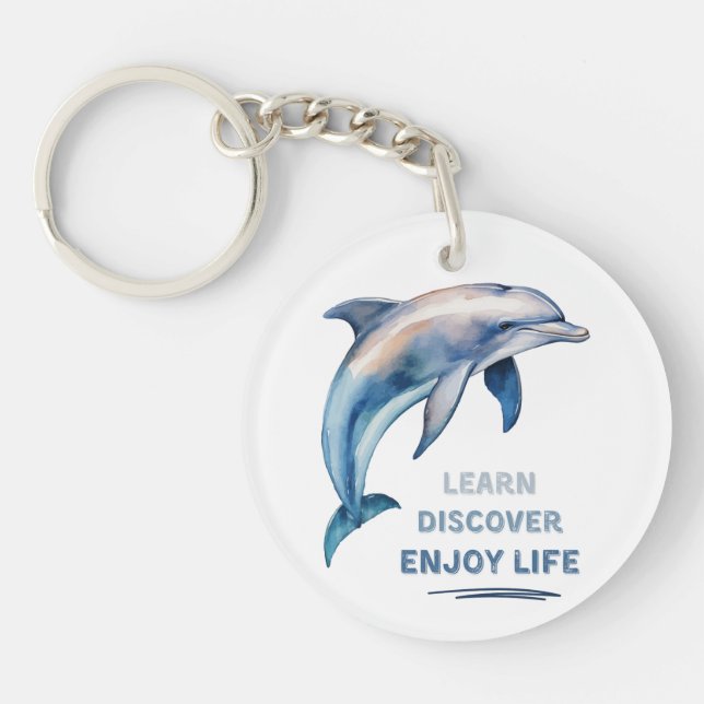 Llavero Aprenda a descubrir disfrutar de la vida acrílico  (Frente)