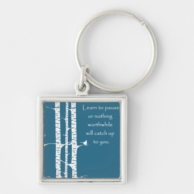 Llavero Aprenda detenerse brevemente (Frente)