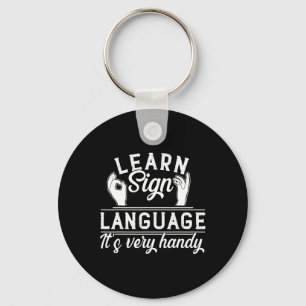 Llavero Aprender Lenguaje de Señas Profesor de Asl Concien