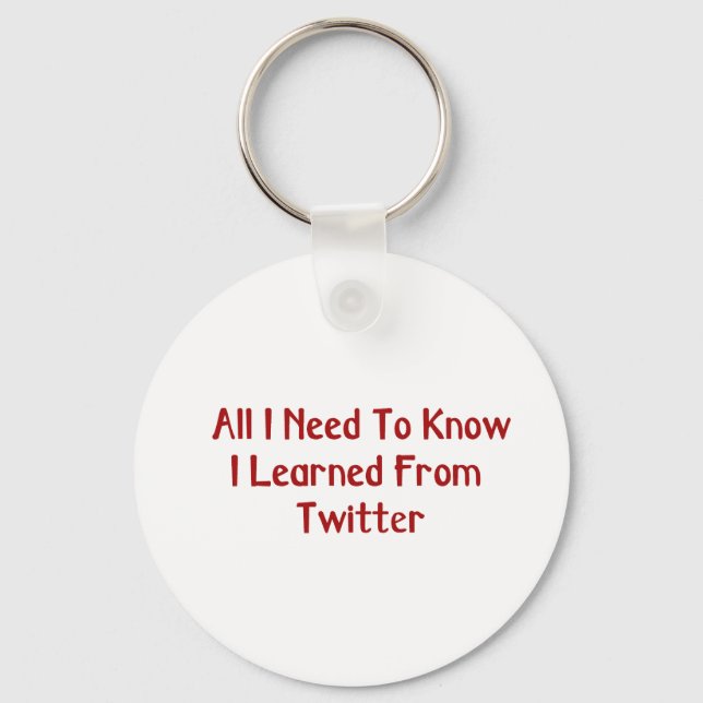 Llavero Aprendí De Twitter Keychain (Anverso)