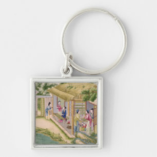 Llavero Aprendizaje sobre gusanos de seda