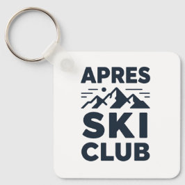 Llavero Apres Ski Club Logo de Montaña - Hombres de Invier