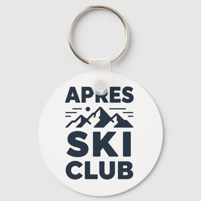 Llavero Apres Ski Club Mountain Logo - Custom Mens Winter  (Anverso)