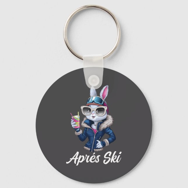Llavero Apres Ski Hat Party Design Ski Bunny Skier Outfit  (Anverso)