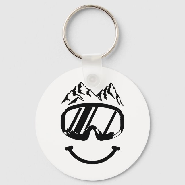 Llavero Apres Ski Snowboard Snowmobile Funny Skiing Snowmo (Anverso)