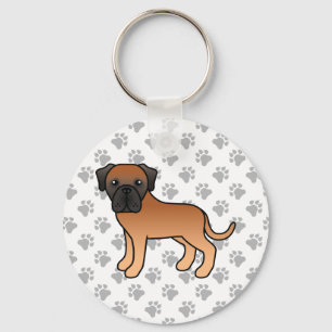 Llavero Apricot English Mastiff Cute Cartoong Dog