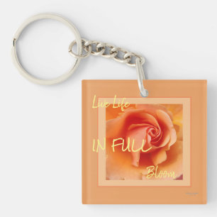 Llavero Apricot Rosa Flower Close Photo