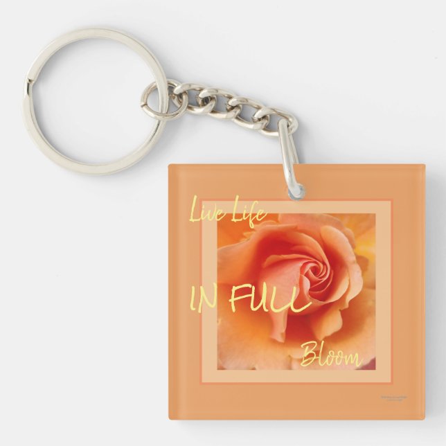 Llavero Apricot Rosa Flower Close Photo (Frente)