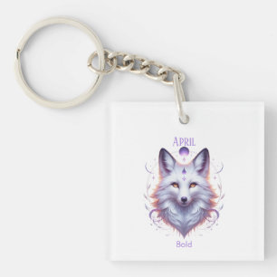 Llavero April Birth Month Spirit Animal Fox