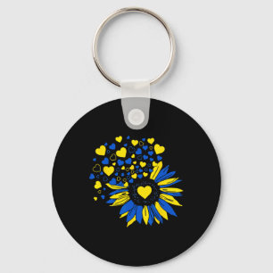 Llavero Aprobar Ucrania Girasol Bandera ucraniana Corazón 