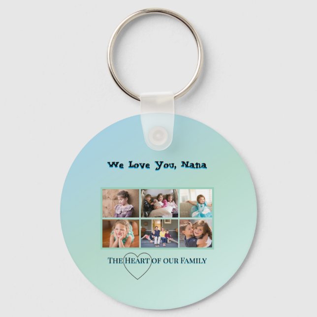 Llavero Aqua Blue 6-Photo Nana Tribute (Anverso)
