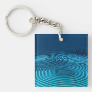 Llavero Aqua Blue Ripples