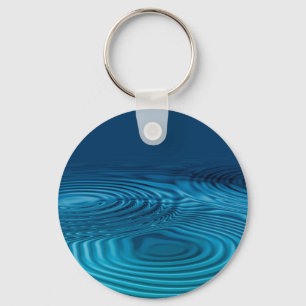 Llavero Aqua Blue Ripples