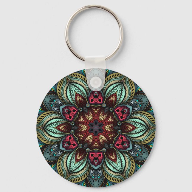 Llavero Aqua Delight Kaleidoscope Mandala Keychain (Anverso)