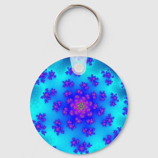 Llavero Aqua Floral Sprinkles (Anverso)