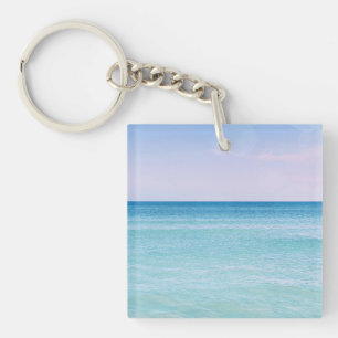 Llavero Aqua Lavender Verde azulado Océano olas playa tro