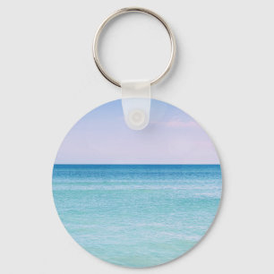 Llavero Aqua Teal Lavender Ocean Waves Tropical Beach