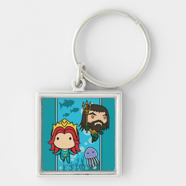 Llavero Aquaman | Chibi Mera & Aquaman Undersea Graphic (Frente)