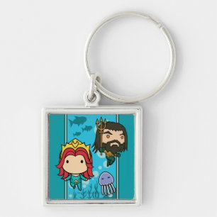 Llavero Aquaman el   Chibi Mera y gráfico submarino de