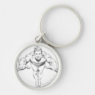 Llavero Aquaman Lunging Forward BW