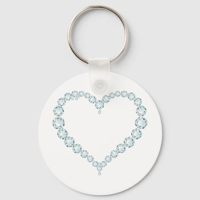 Llavero Aquamarine Gem Heart (Anverso)