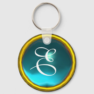 Llavero AQUAMARINE MONOGRAM, amarillo azul