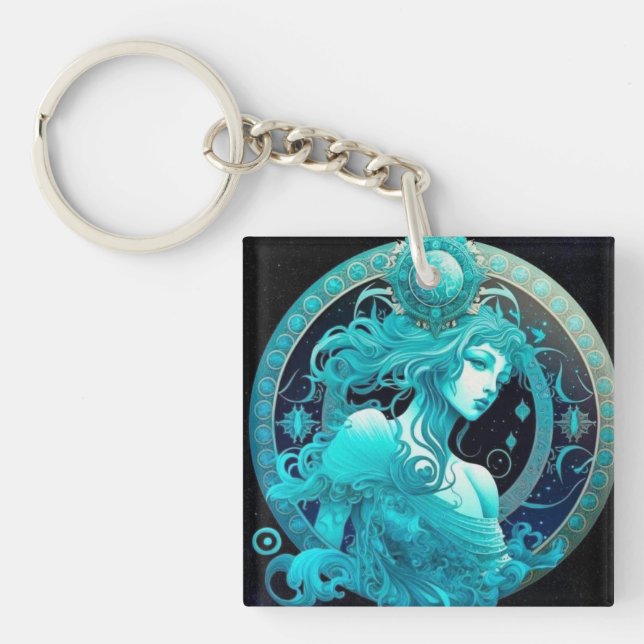 Llavero Aquarius Zodiac Keychain (Frente)