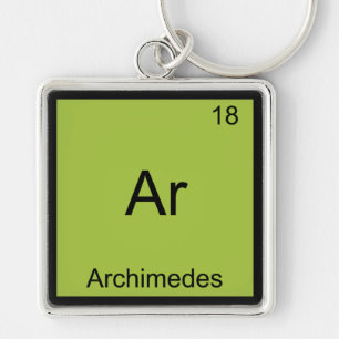 Llavero Ar - Archimedes Funny Chemistry Element Symbol Tee