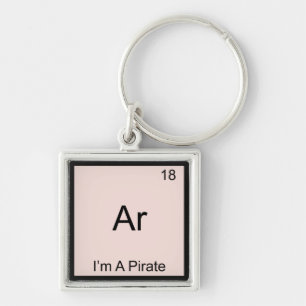 Llavero Ar - Soy un símbolo de elemento de química pirata 