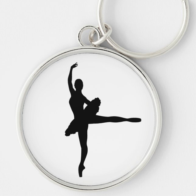 Llavero Arabesque del BAILARÍN de BALLET (silueta) de la (Frente)