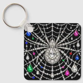 Llavero Araña Glamurosa diseño de Diamante con Joyas