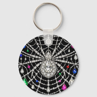 Llavero Araña Glamurosa diseño de Diamante con Joyas