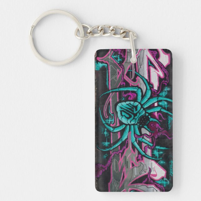 Llavero Araña turquesa malvada (Frente)