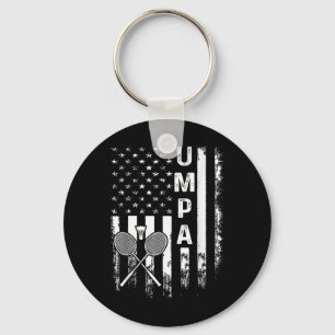 Llavero Árbitro de bádminton Bandera Americana Navidad Vin