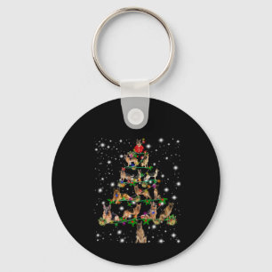 Llavero Árbol alemán de Navidad cubierto por linterna