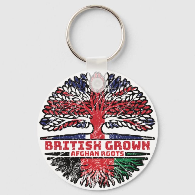 Llavero Árbol británico afgano Reino Unido (Anverso)