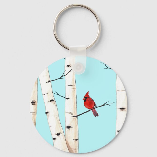 Llavero Árbol cardinal Birch (Anverso)
