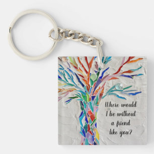 Llavero Árbol De Amistad De La Vida