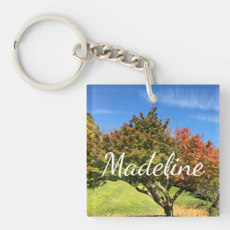 Llavero Árbol de arce de colores en otoño