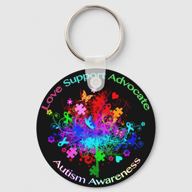 Llavero Árbol de autismo en el espectro (Anverso)