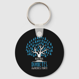 Llavero Árbol de cinta azul - Conciencia sobre la diabetes