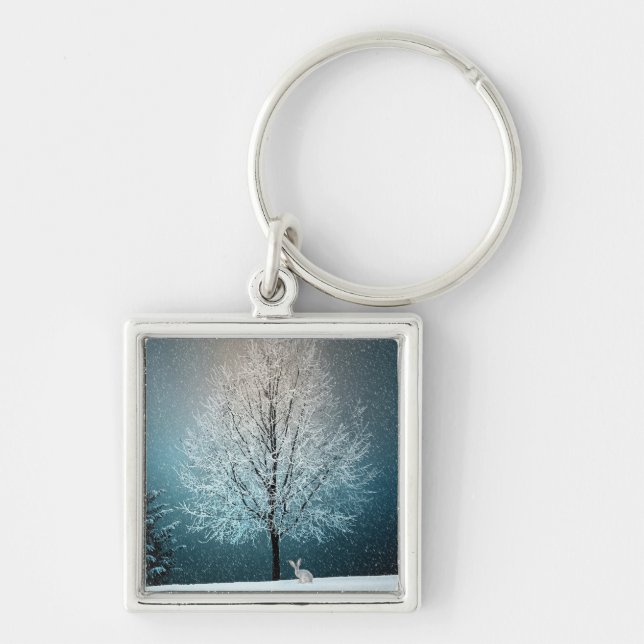 Llavero Árbol de escarcha por la noche (Frente)