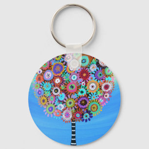 LLAVERO ÁRBOL DE JUDAICA HAMSA DE LA PROTECCIÓN OCULAR D