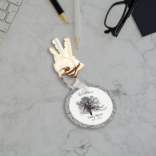 Llavero Árbol de Keepsake de la unión familiar   Céltico p