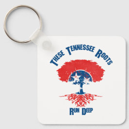 Llavero Árbol de la bandera de raíces de Tennessee