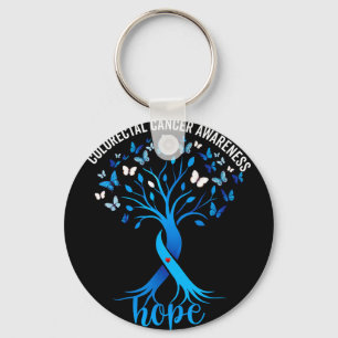 Llavero árbol de la cinta azul de concienciación sobre el